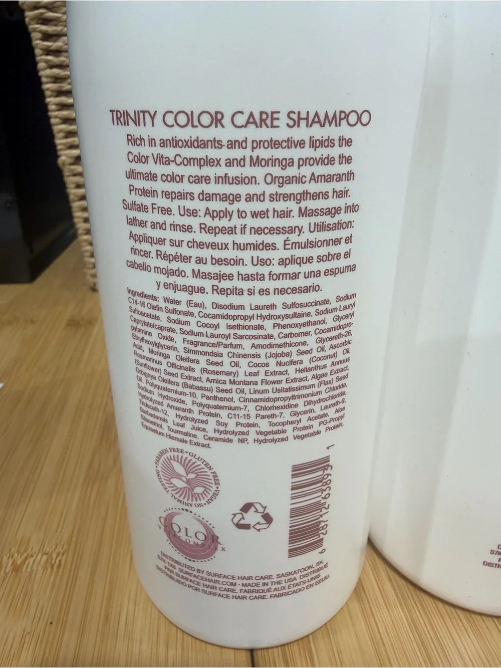 Surface Hair Trinity color care shampoo / conditioner Set